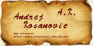 Andrej Kosanović vizit kartica